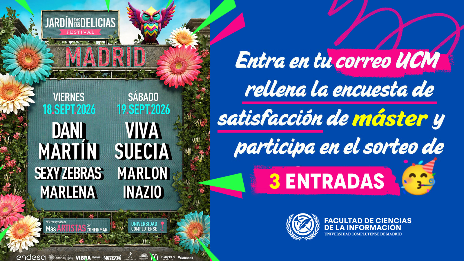 Tu opinión tiene premio: participa en el sorteo de 3 entradas para el Jardín de las Delicias y 50 camisetas oficiales